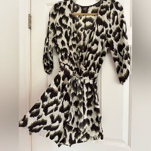 Charlie jade size small brown and green pattern romper